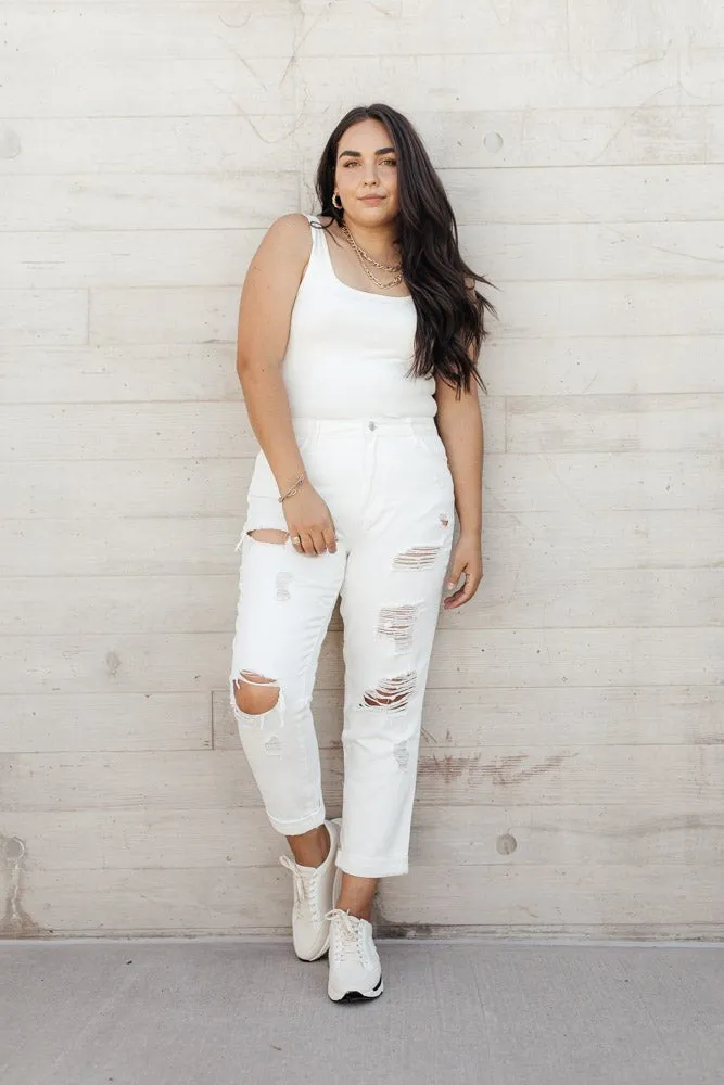 Idabel Distressed Mom Jeans - FINAL SALE sold by bohme product image thumbnail 5