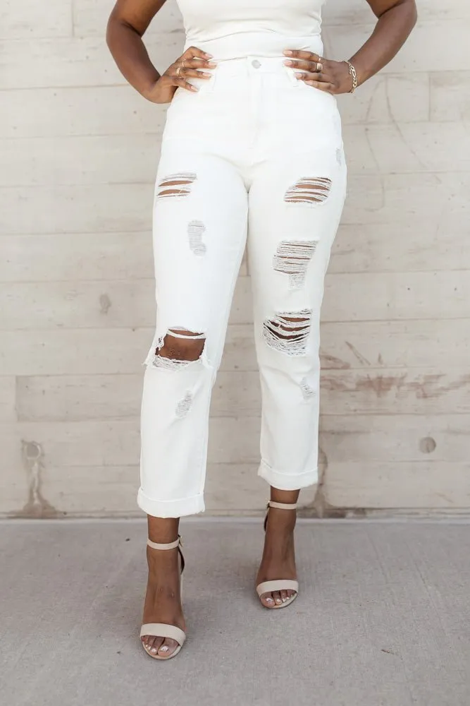 Idabel Distressed Mom Jeans - FINAL SALE sold by bohme