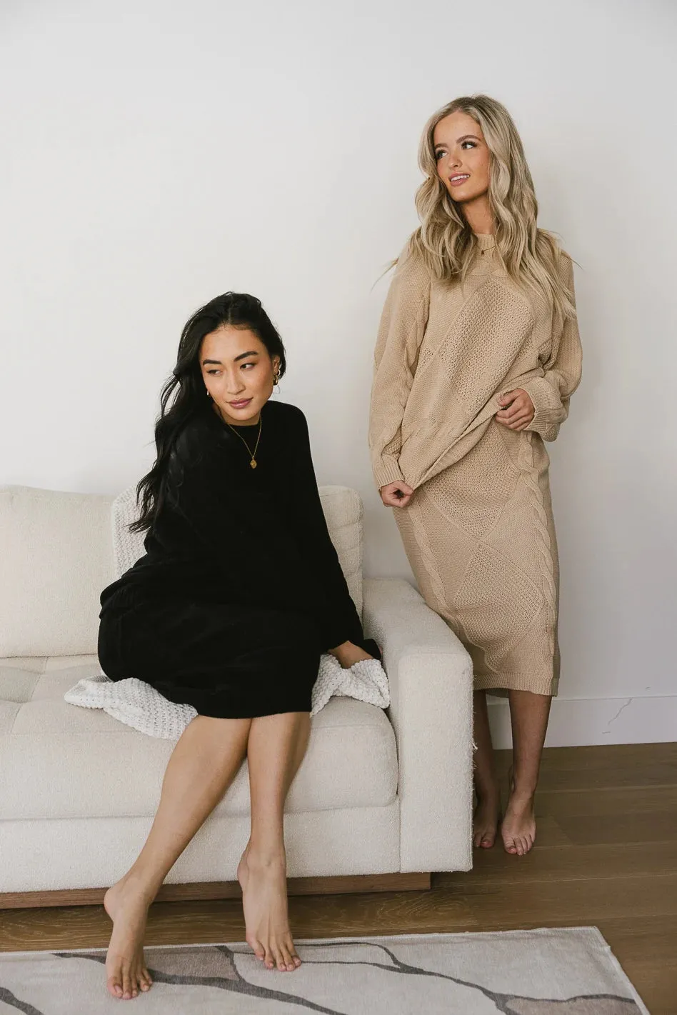 Lilly Cable Knit Skirt in Cream - FINAL SALE sold by bohme product image thumbnail 2