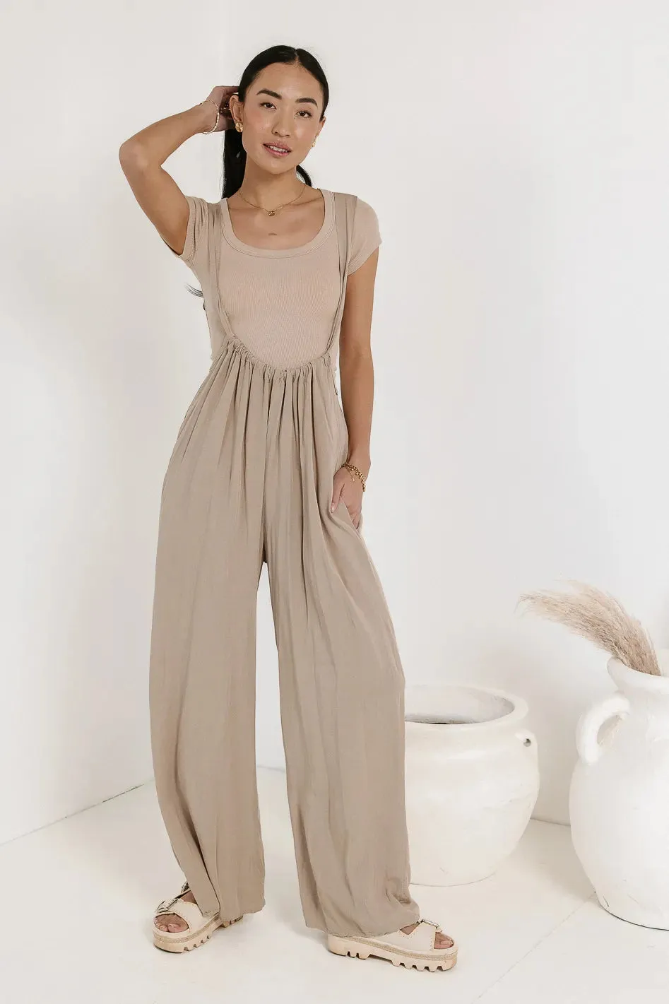 Freya Ribbed Top in Tan sold by bohme product image thumbnail 2