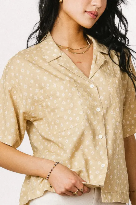 Xiomara Floral Button Up in Yellow - FINAL SALE sold by bohme