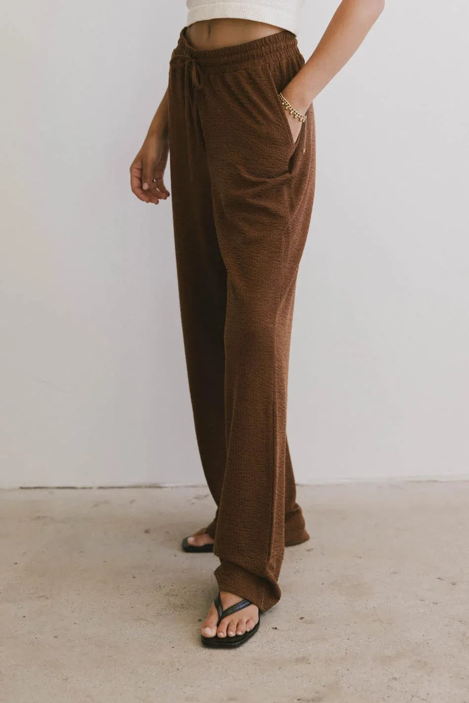 Etta Wide Leg Pants in Terracotta sold by bohme product image thumbnail 5