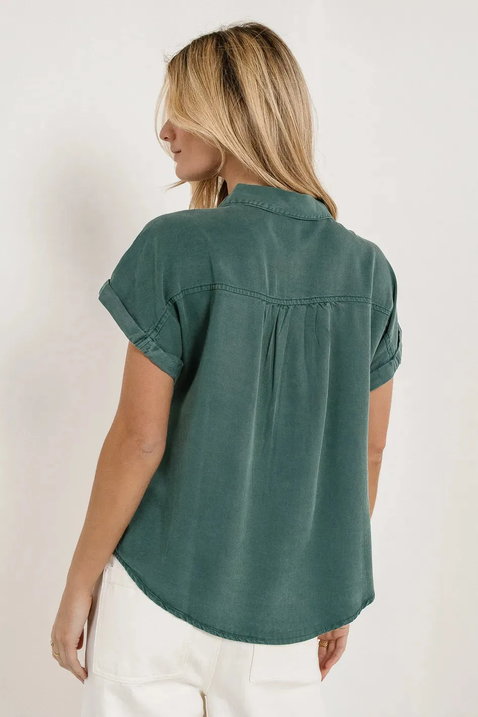 Remi Button Up in Green sold by bohme product image thumbnail 4