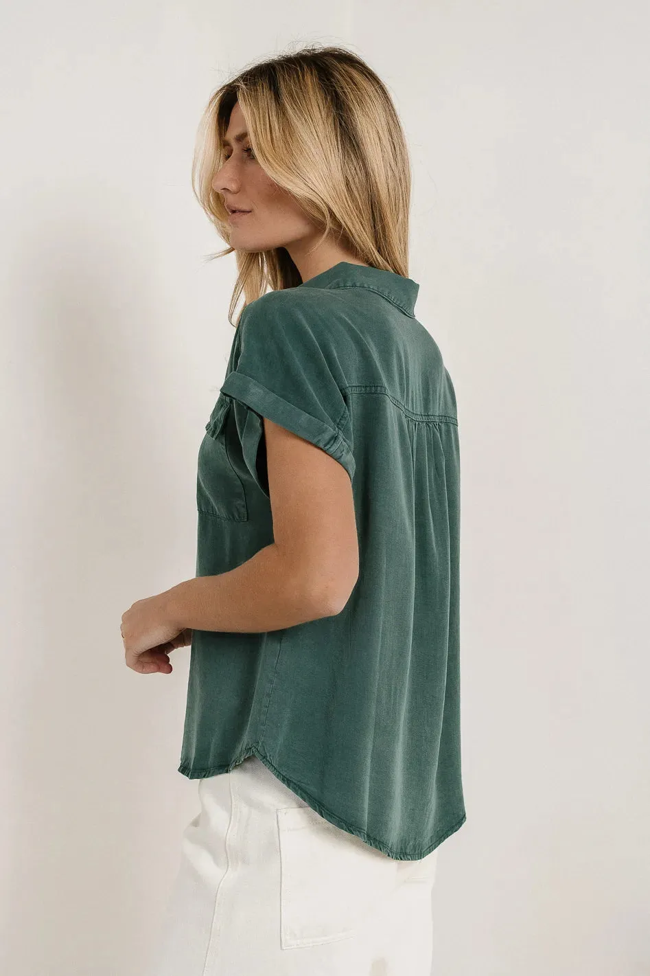 Remi Button Up in Green sold by bohme product image thumbnail 5