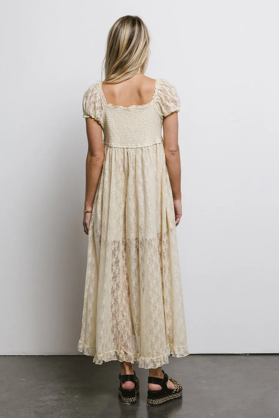 Bailey Lace Dress in Ivory sold by bohme product image thumbnail 3
