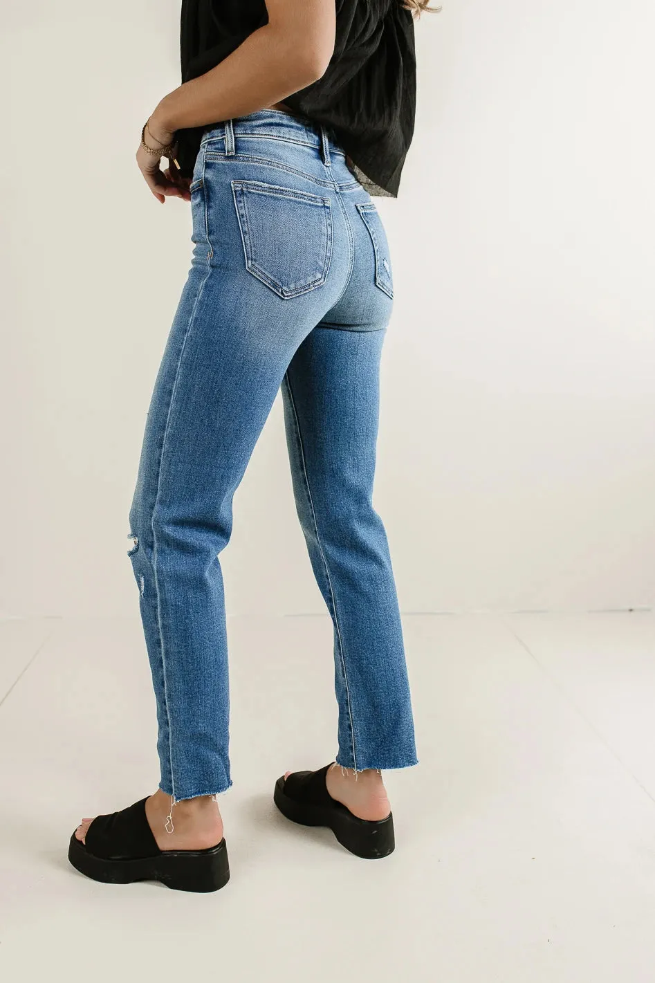 Amelia Distressed Jeans in Medium Wash - FINAL SALE sold by bohme product image thumbnail 5