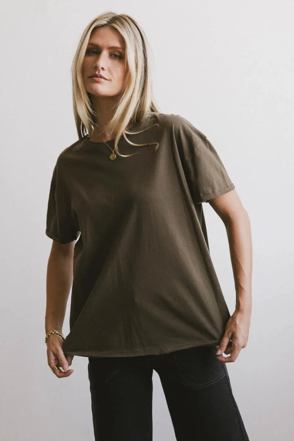 Gunner Basic Tee in Dark Olive - FINAL SALE sold by bohme product image thumbnail 2