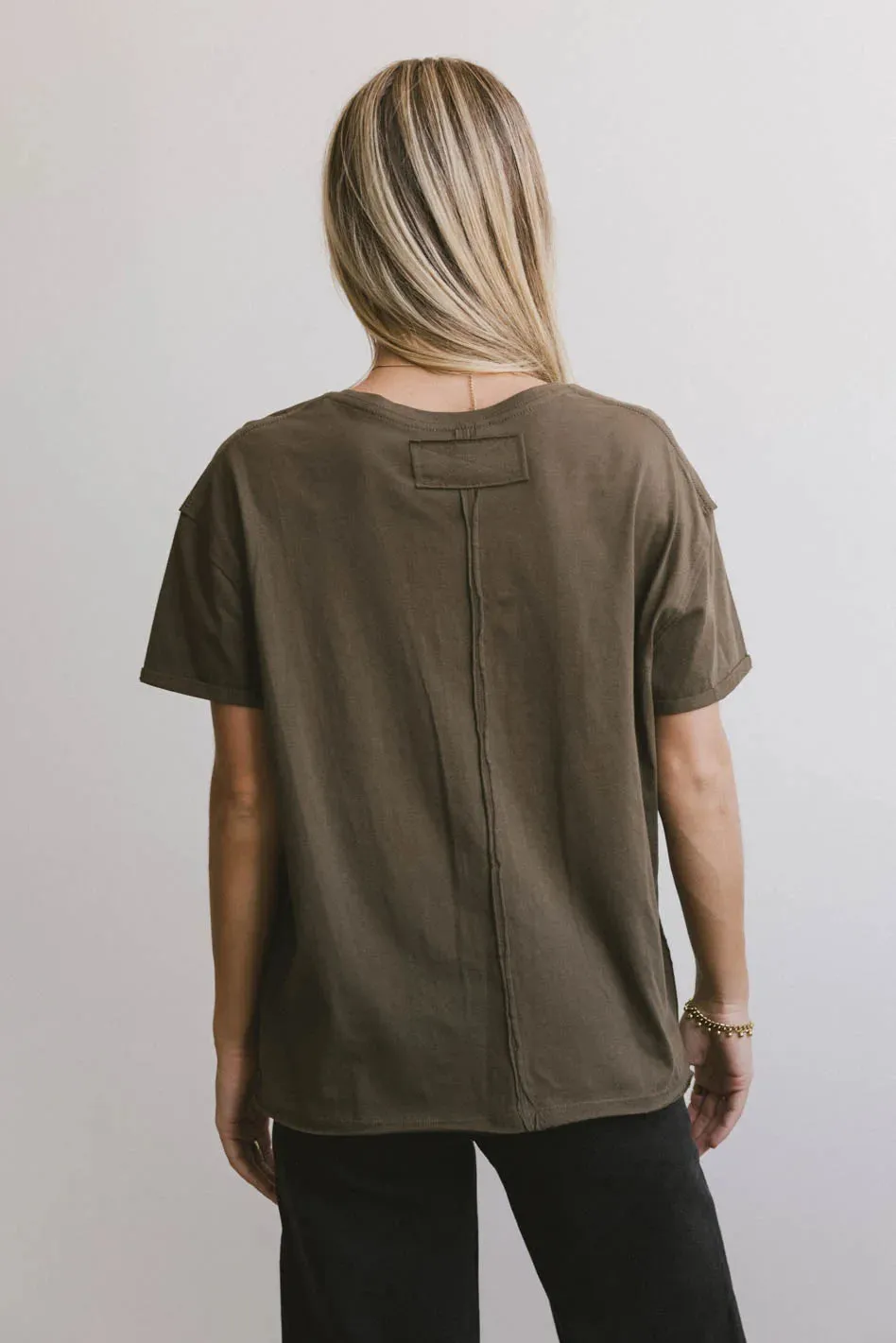 Gunner Basic Tee in Dark Olive - FINAL SALE sold by bohme product image thumbnail 3