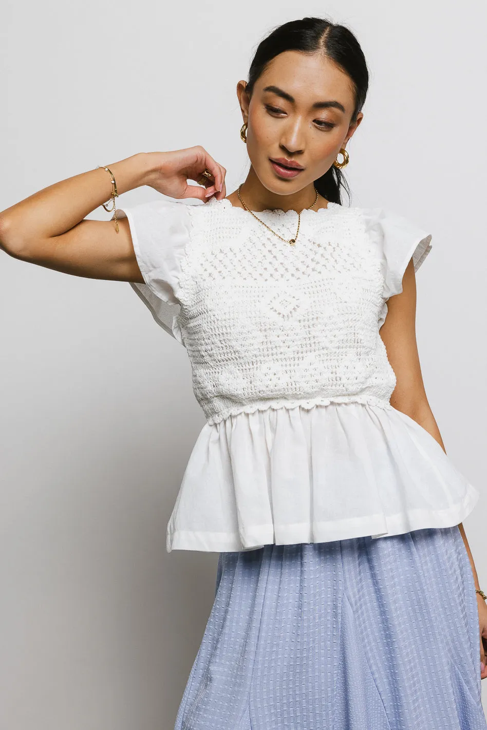 Josie Crochet Blouse - FINAL SALE sold by bohme product image thumbnail 4