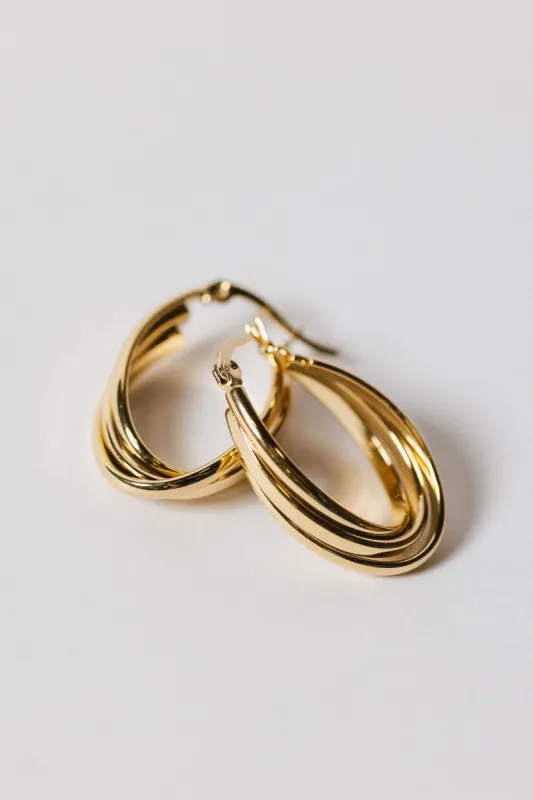 Esme Oval Hoop Earrings - FINAL SALE sold by bohme