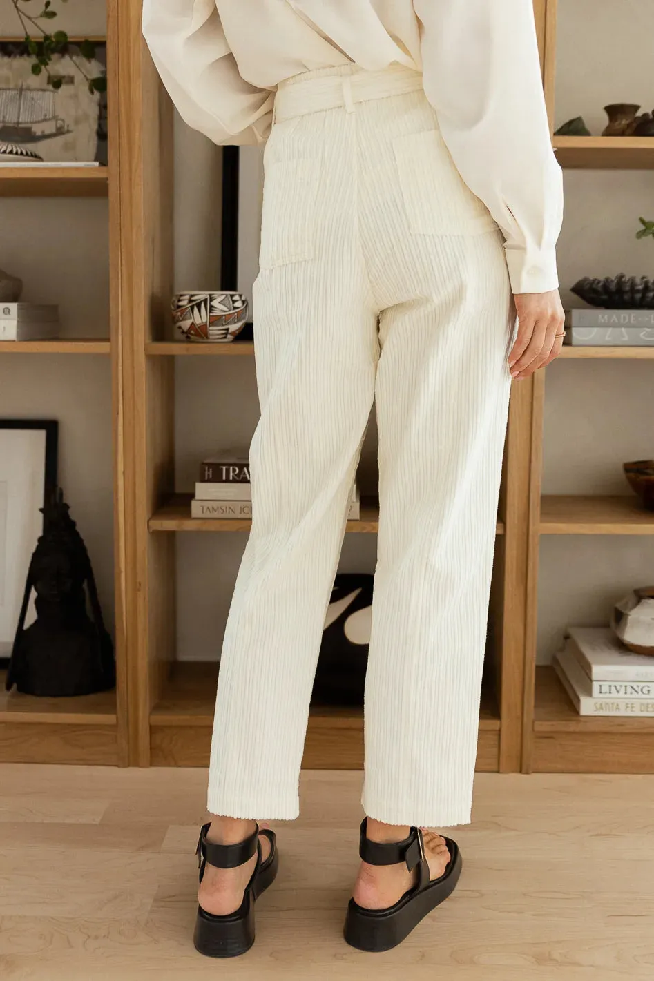 Nyra Corduroy Pants in Ivory - FINAL SALE sold by bohme product image thumbnail 2