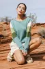 Ronnie Colorblock Sweatshirt in Teal sold by bohme