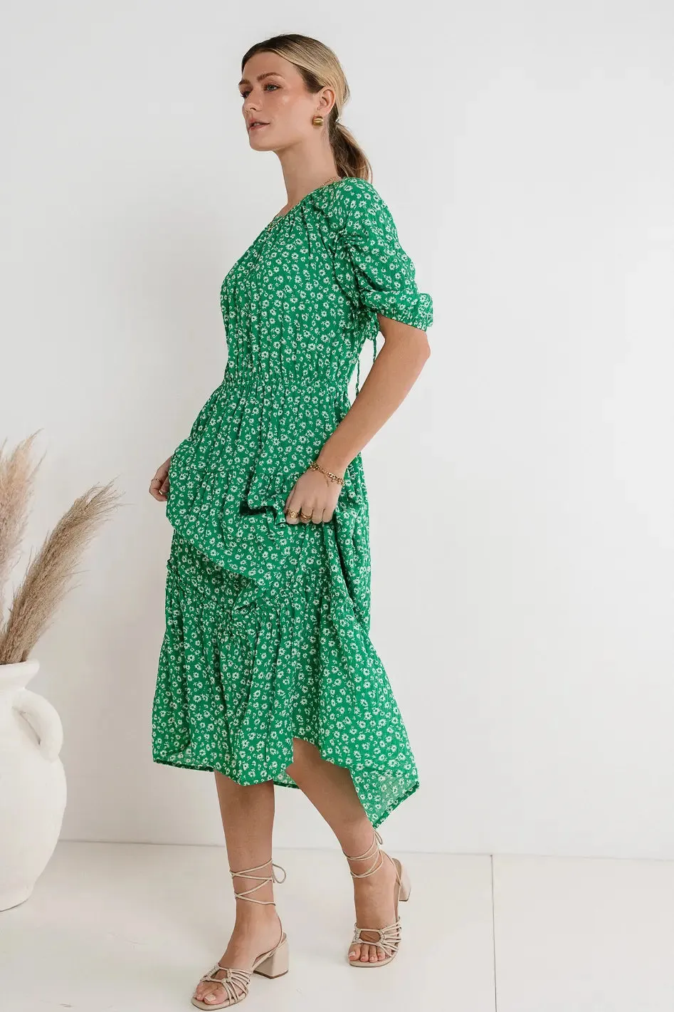 Marlee Midi Dress in Green - FINAL SALE sold by bohme product image thumbnail 4