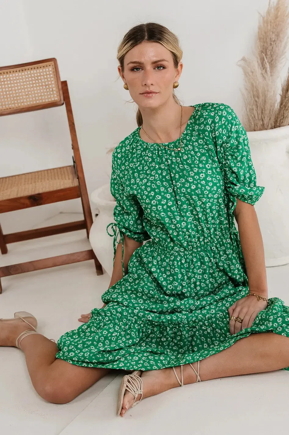 Marlee Midi Dress in Green - FINAL SALE sold by bohme product image thumbnail 2