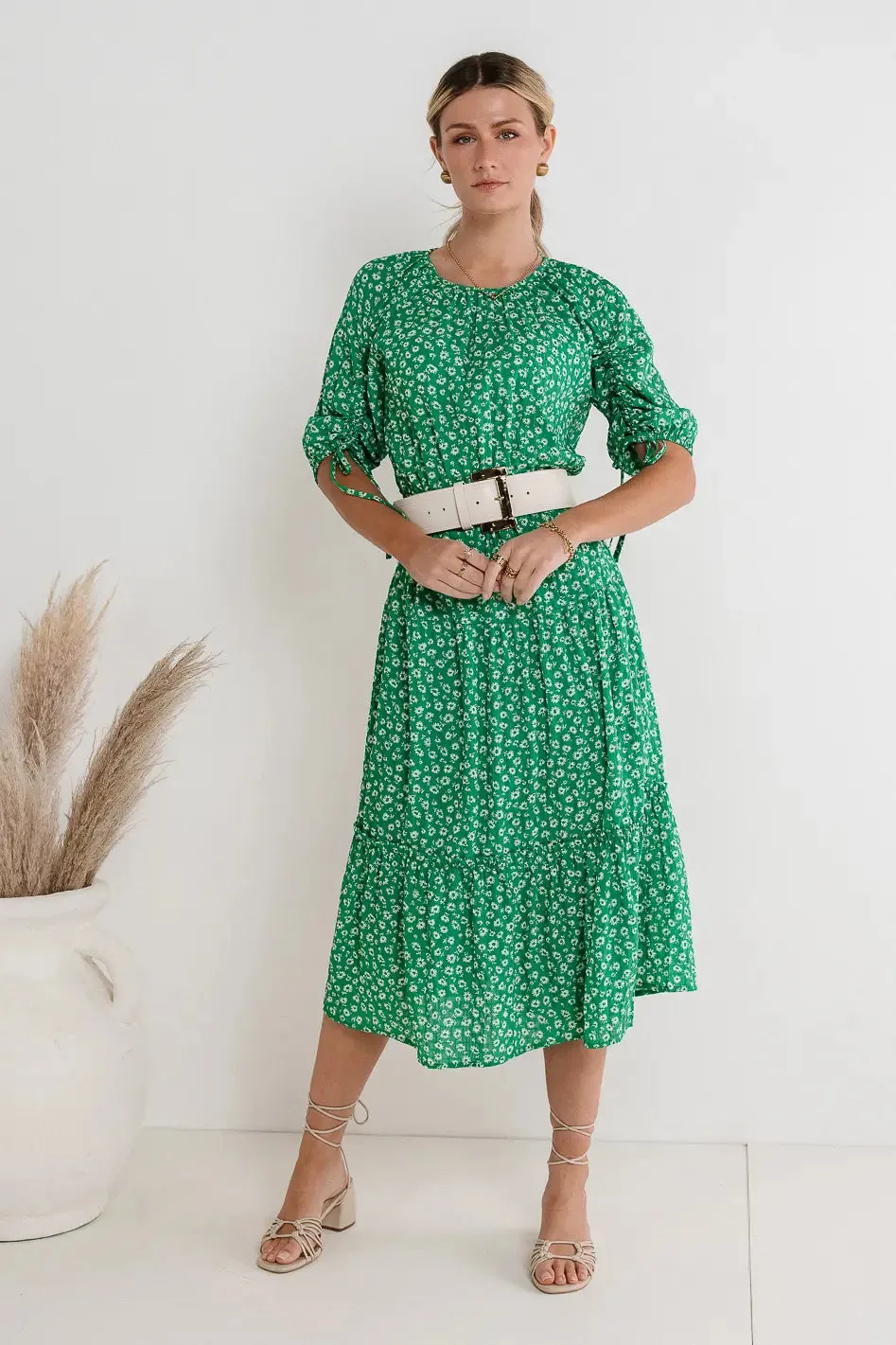 Marlee Midi Dress in Green - FINAL SALE sold by bohme