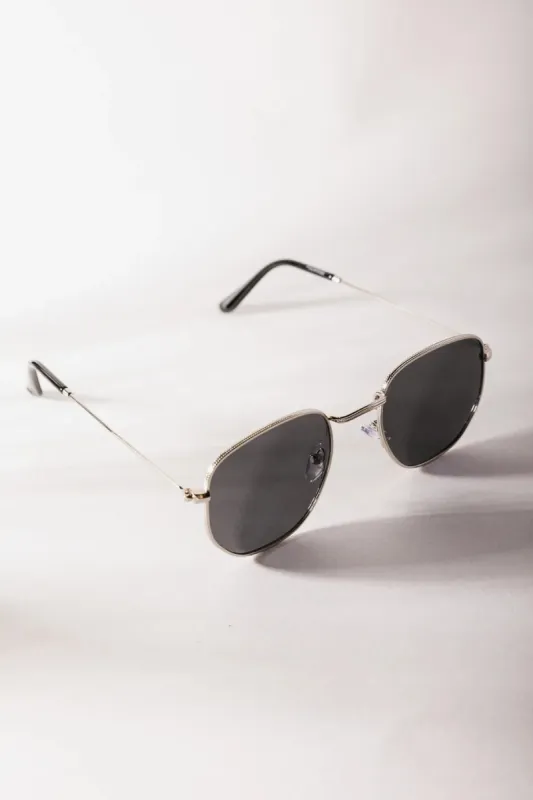 Kasey Sunglasses in Silver/Black - FINAL SALE sold by bohme
