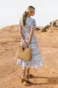 Alena Eyelet Lace Dress in Blue - FINAL SALE sold by bohme