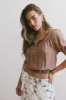 Pax Smocked Blouse in Rust - FINAL SALE sold by bohme