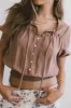 Pax Smocked Blouse in Rust - FINAL SALE sold by bohme