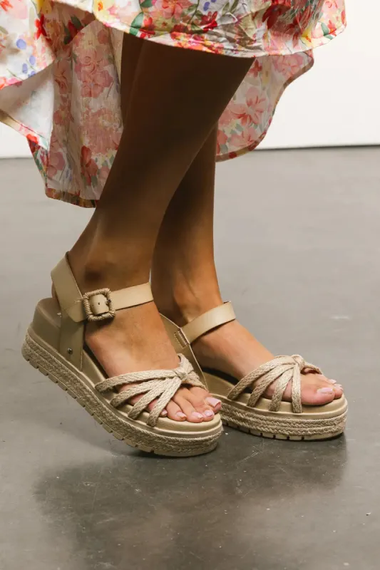 Kehlani Platform Sandals in Natural - FINAL SALE sold by bohme
