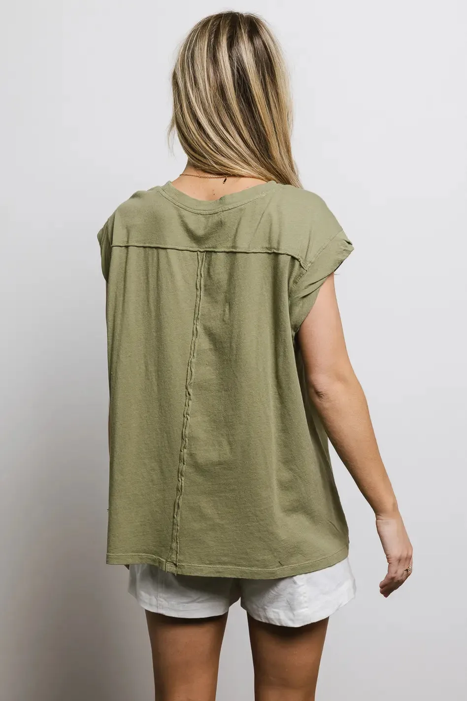 Aviana Muscle Tee in Moss - FINAL SALE sold by bohme product image thumbnail 3
