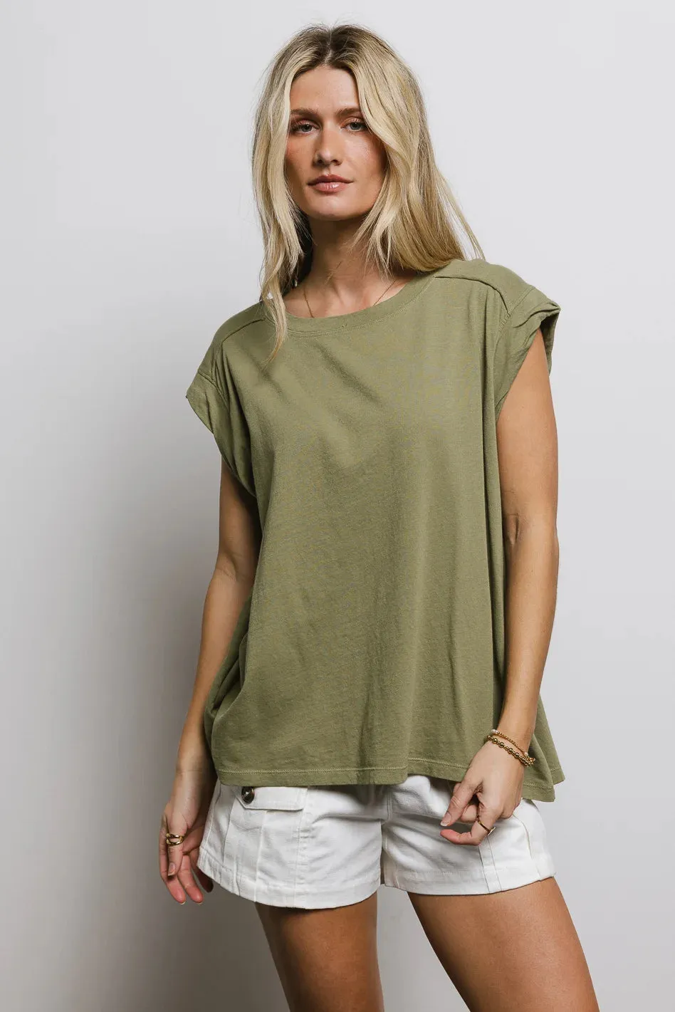 Aviana Muscle Tee in Moss - FINAL SALE sold by bohme product image thumbnail 2