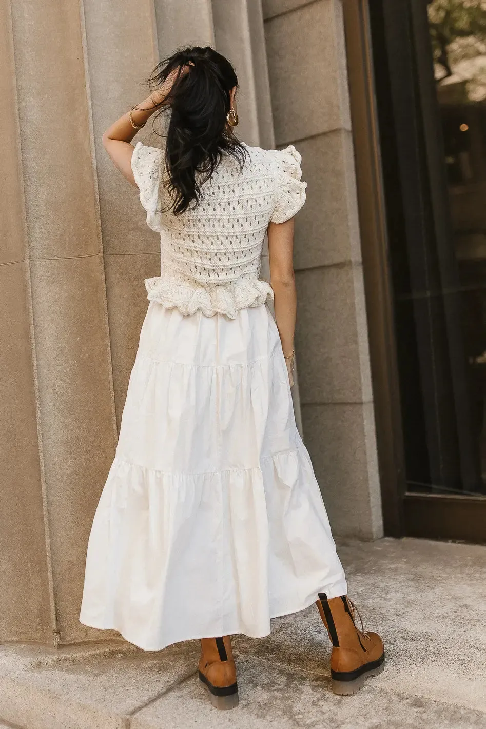 Carey Maxi Dress in Cream - FINAL SALE sold by bohme product image thumbnail 5