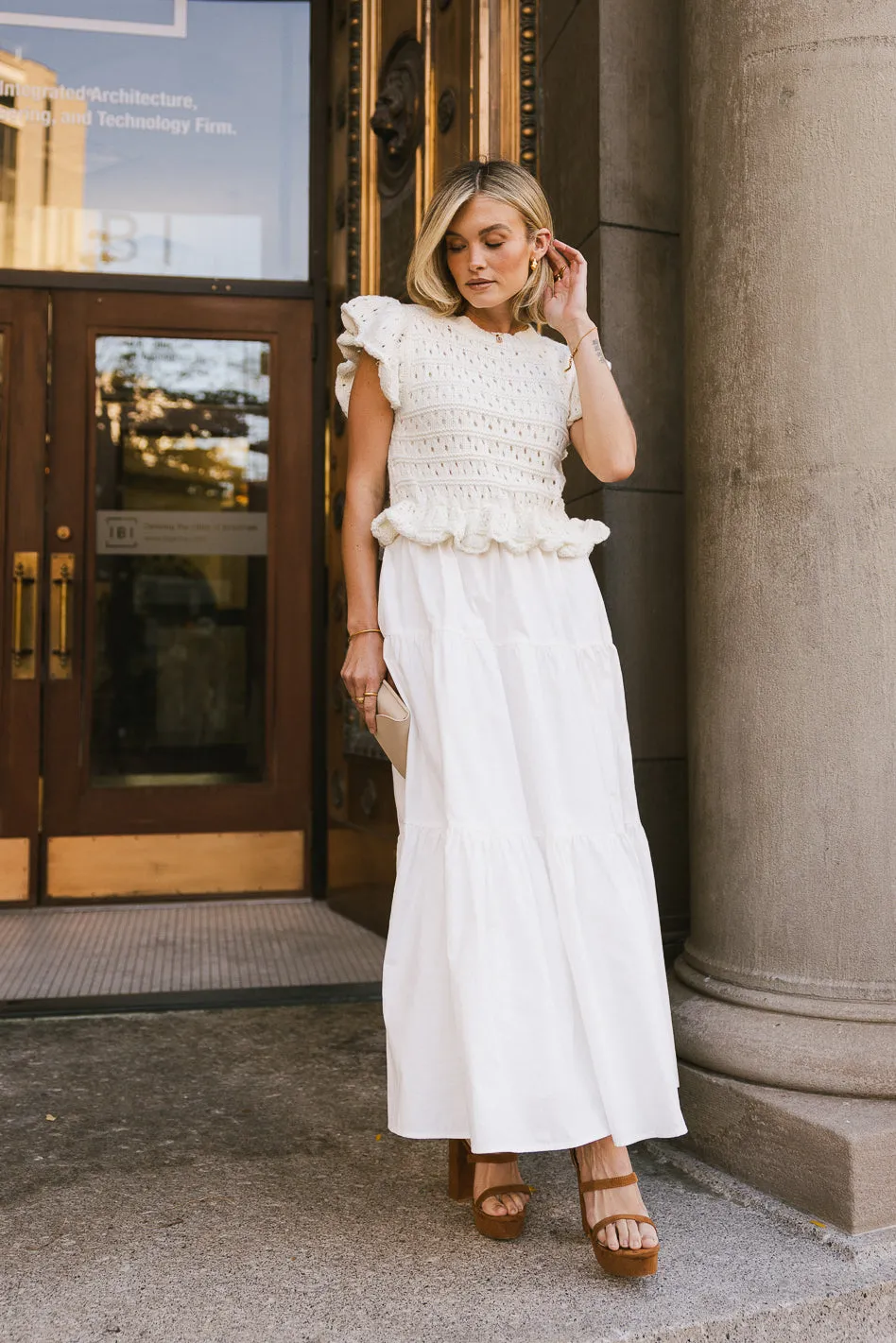 Carey Maxi Dress in Cream - FINAL SALE sold by bohme product image thumbnail 4