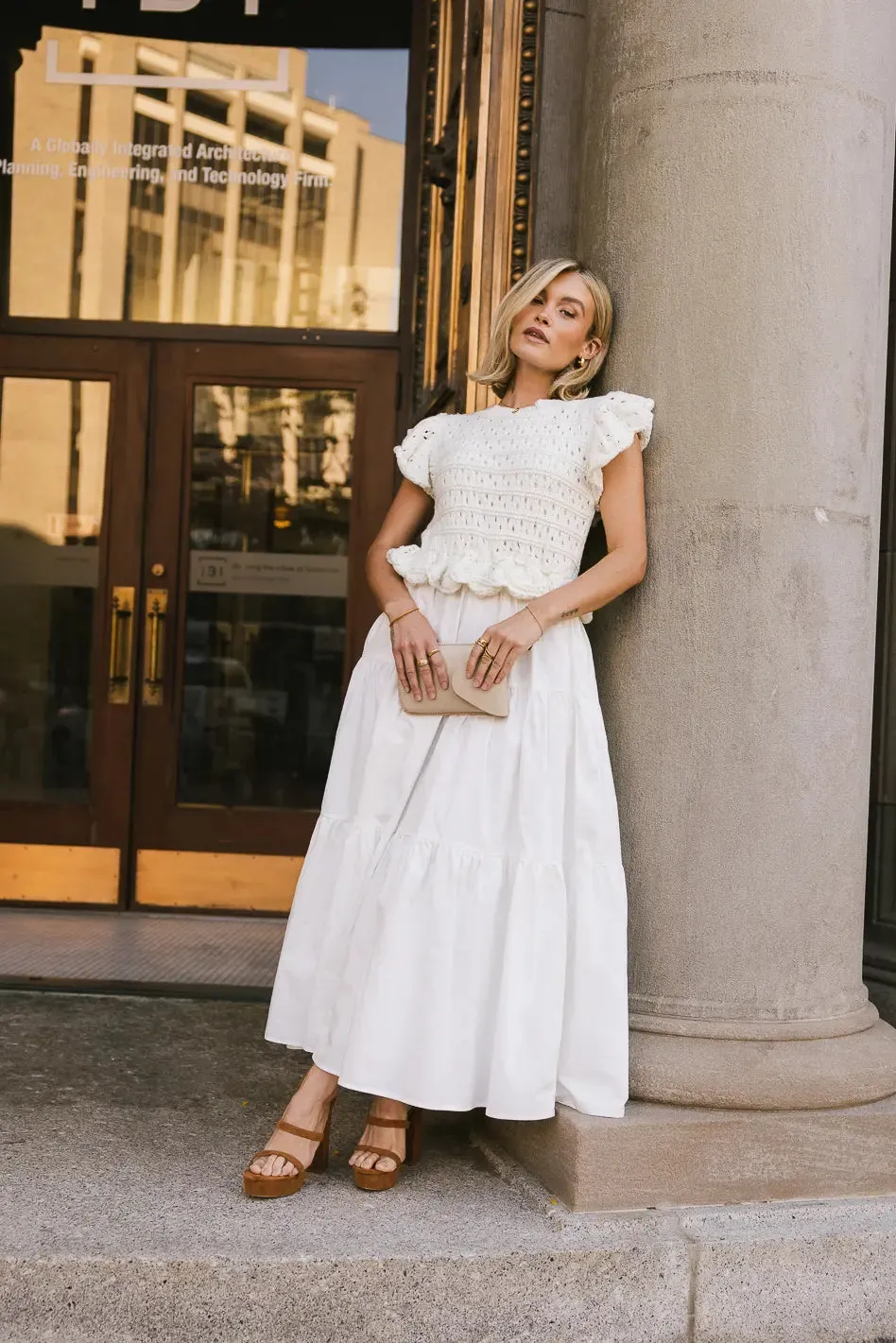 Carey Maxi Dress in Cream - FINAL SALE sold by bohme