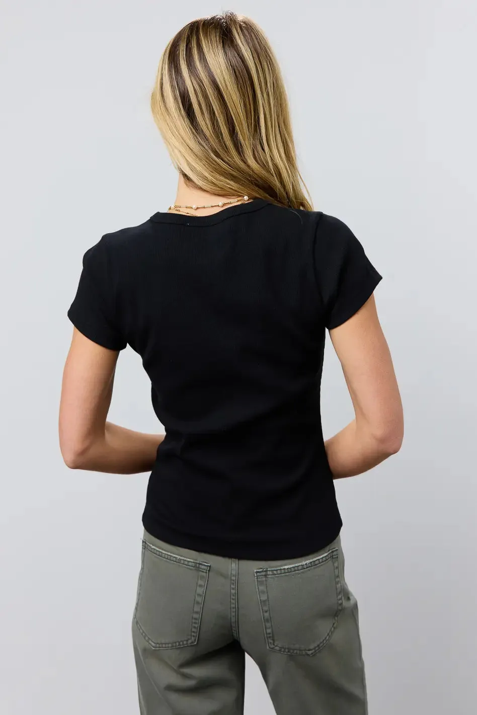 Addison Ribbed Top in Black - FINAL SALE sold by bohme product image thumbnail 3