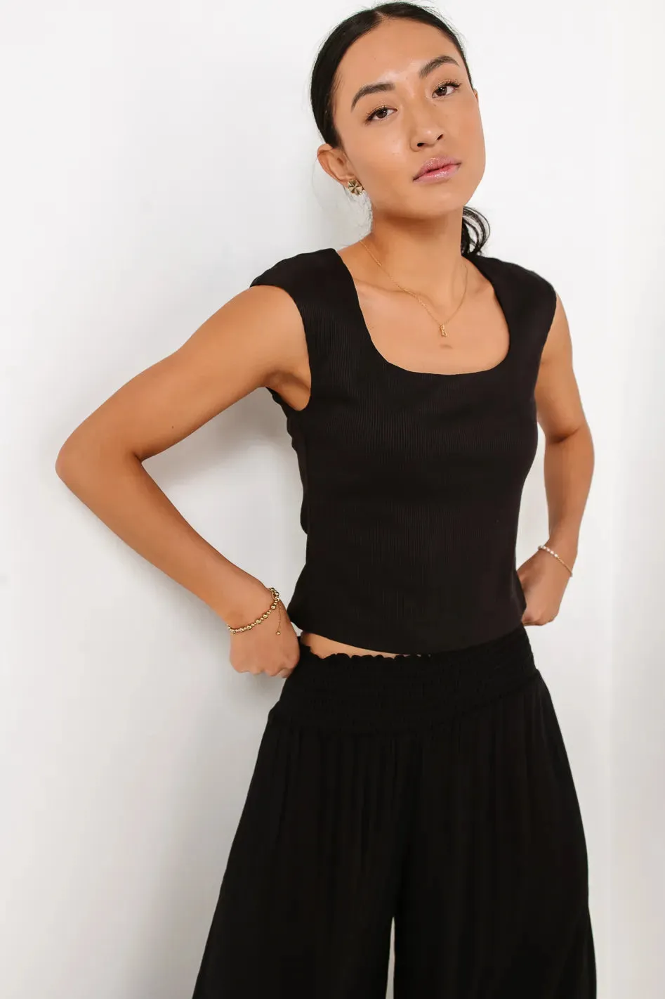 Aella Ribbed Top in Black - FINAL SALE sold by bohme product image thumbnail 3