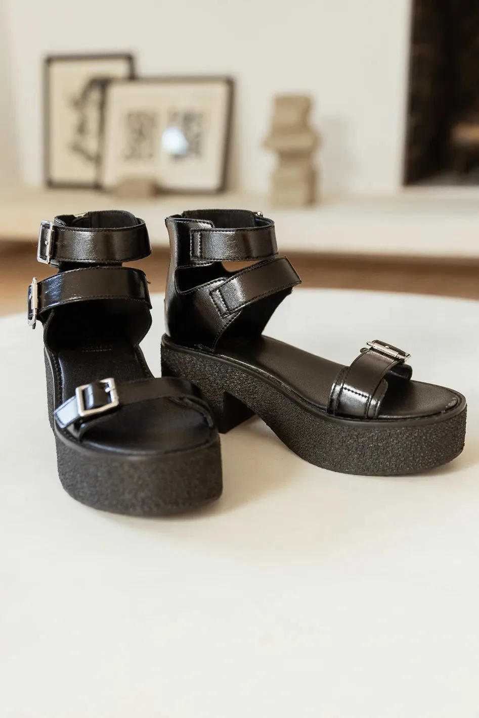 Alexia Platform Sandals in Black - FINAL SALE sold by bohme product image thumbnail 2
