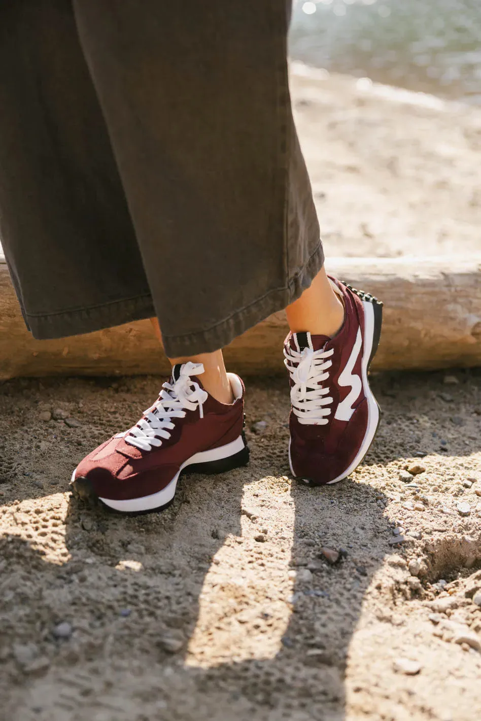 Steve Madden Campo Sneakers in Burgundy - FINAL SALE sold by bohme product image thumbnail 2