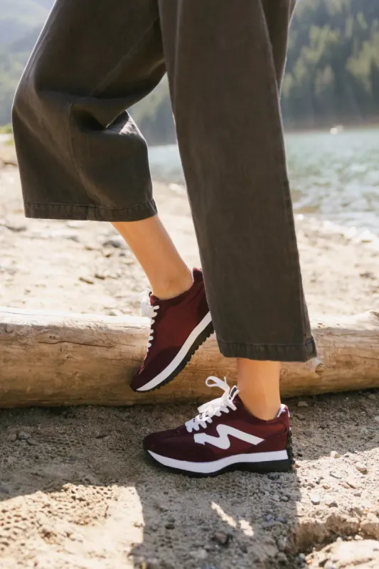 Steve Madden Campo Sneakers in Burgundy sold by bohme