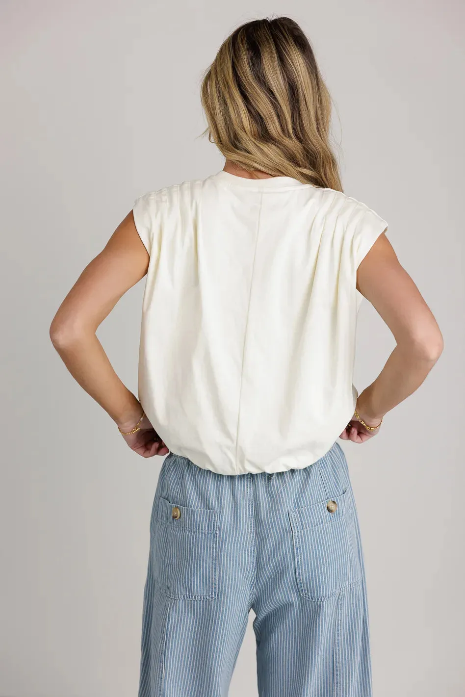 Kaidence Muscle Tee in Ivory - FINAL SALE sold by bohme product image thumbnail 2