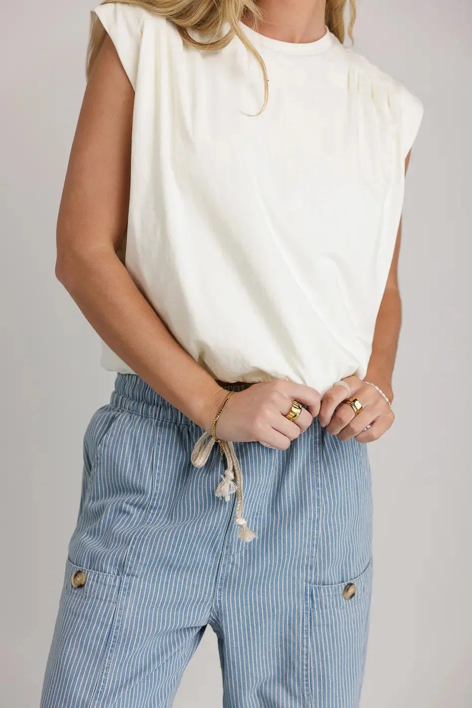 Kaidence Muscle Tee in Ivory - FINAL SALE sold by bohme