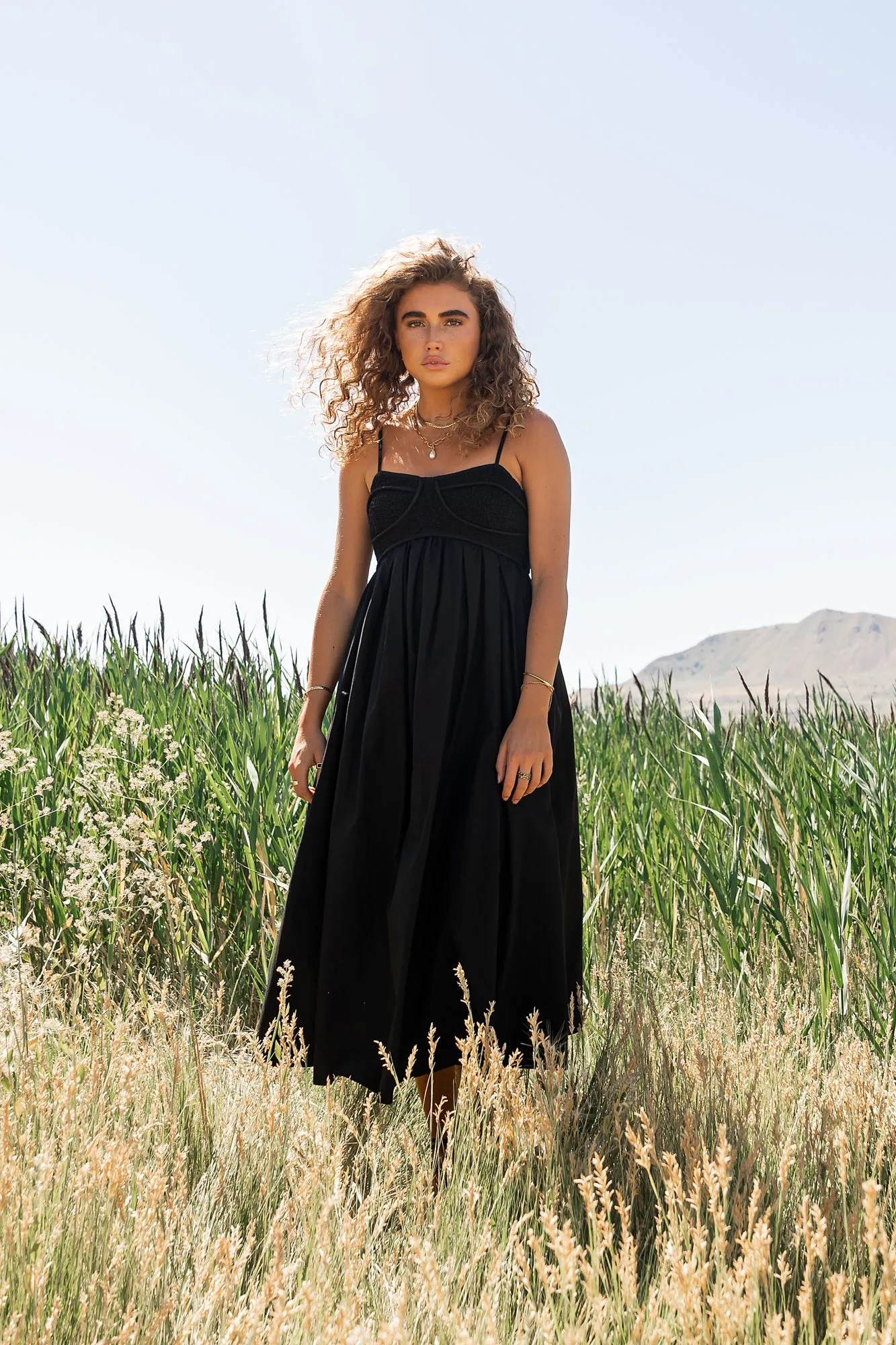 Sabine Midi Dress in Black - FINAL SALE sold by bohme product image thumbnail 2