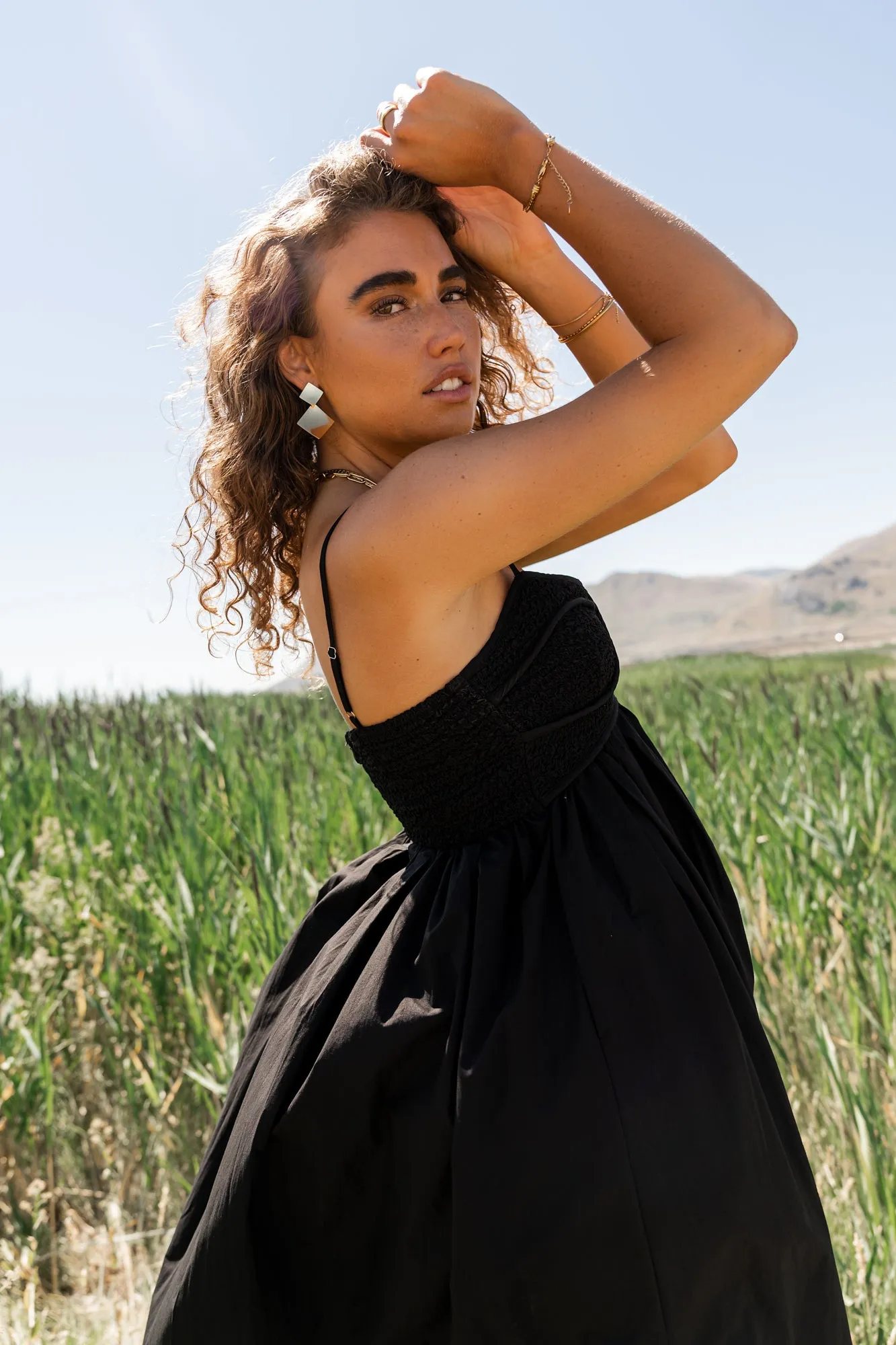 Sabine Midi Dress in Black - FINAL SALE sold by bohme product image thumbnail 4