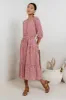 Marlee Midi Dress in Blush sold by bohme