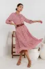 Marlee Midi Dress in Blush sold by bohme