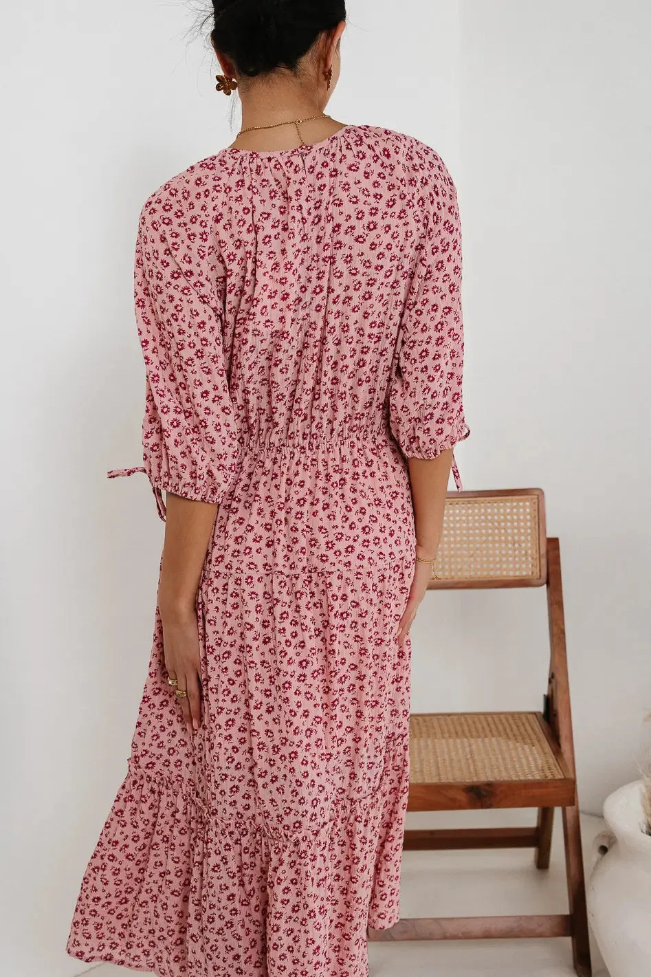 Marlee Midi Dress in Blush sold by bohme product image thumbnail 3