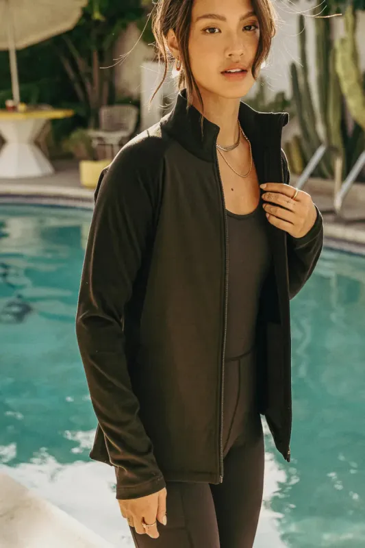 Beckham Zip Up Jacket in Black - FINAL SALE sold by bohme