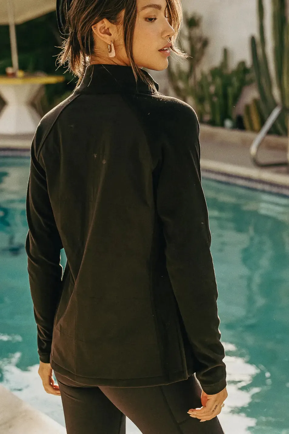 Beckham Zip Up Jacket in Black - FINAL SALE sold by bohme product image thumbnail 3