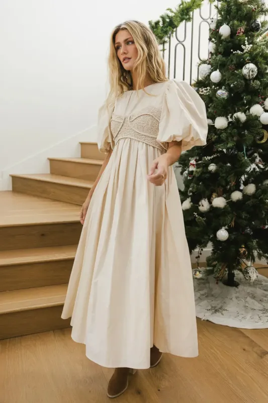 Claire Maxi Dress in Cream - FINAL SALE sold by bohme