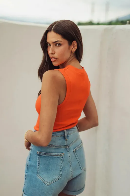 Ruby Tank in Orange - FINAL SALE sold by bohme
