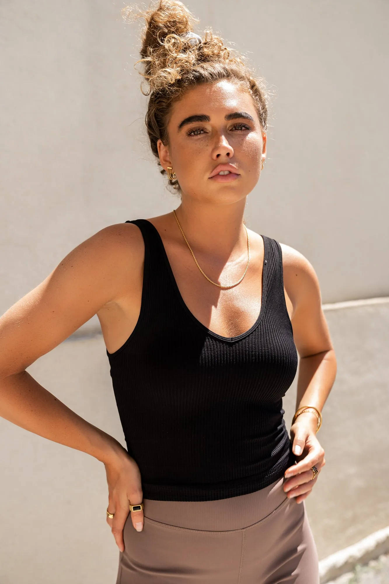 Jessica Cropped Tank in Black - FINAL SALE sold by bohme product image thumbnail 4