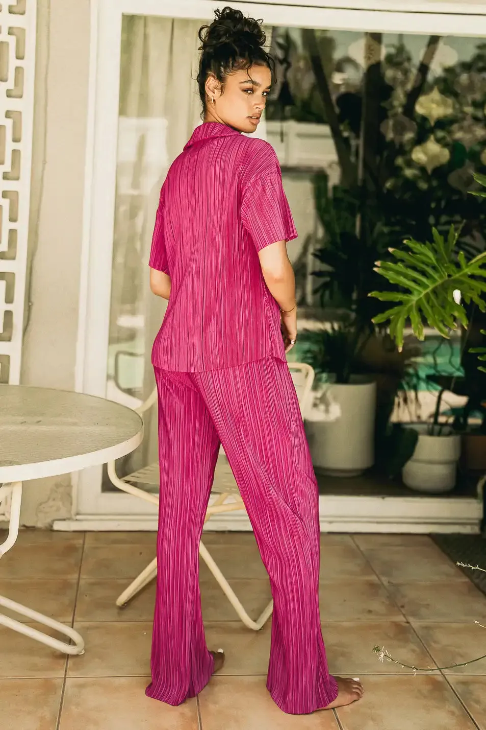 Clara Ribbed Top in Pink - FINAL SALE sold by bohme product image thumbnail 5