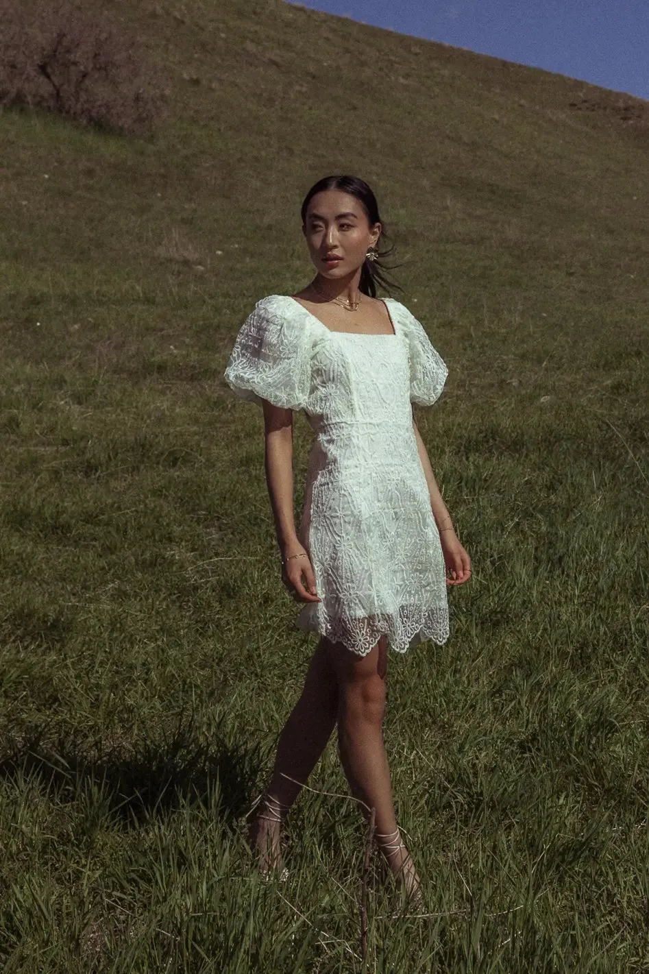 Maye Lace Mini Dress in White - FINAL SALE sold by bohme product image thumbnail 2