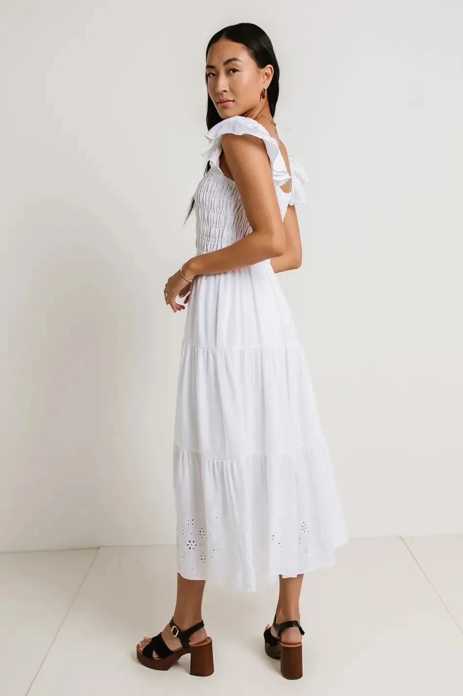 Maxton Midi Dress in White - FINAL SALE sold by bohme product image thumbnail 5