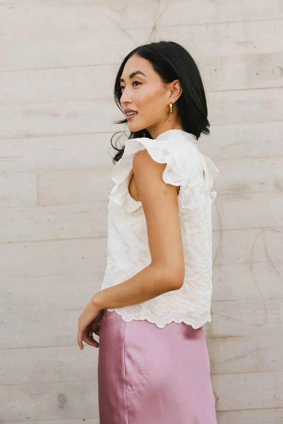 Fia Embroidered Blouse in Cream - FINAL SALE sold by bohme product image thumbnail 3